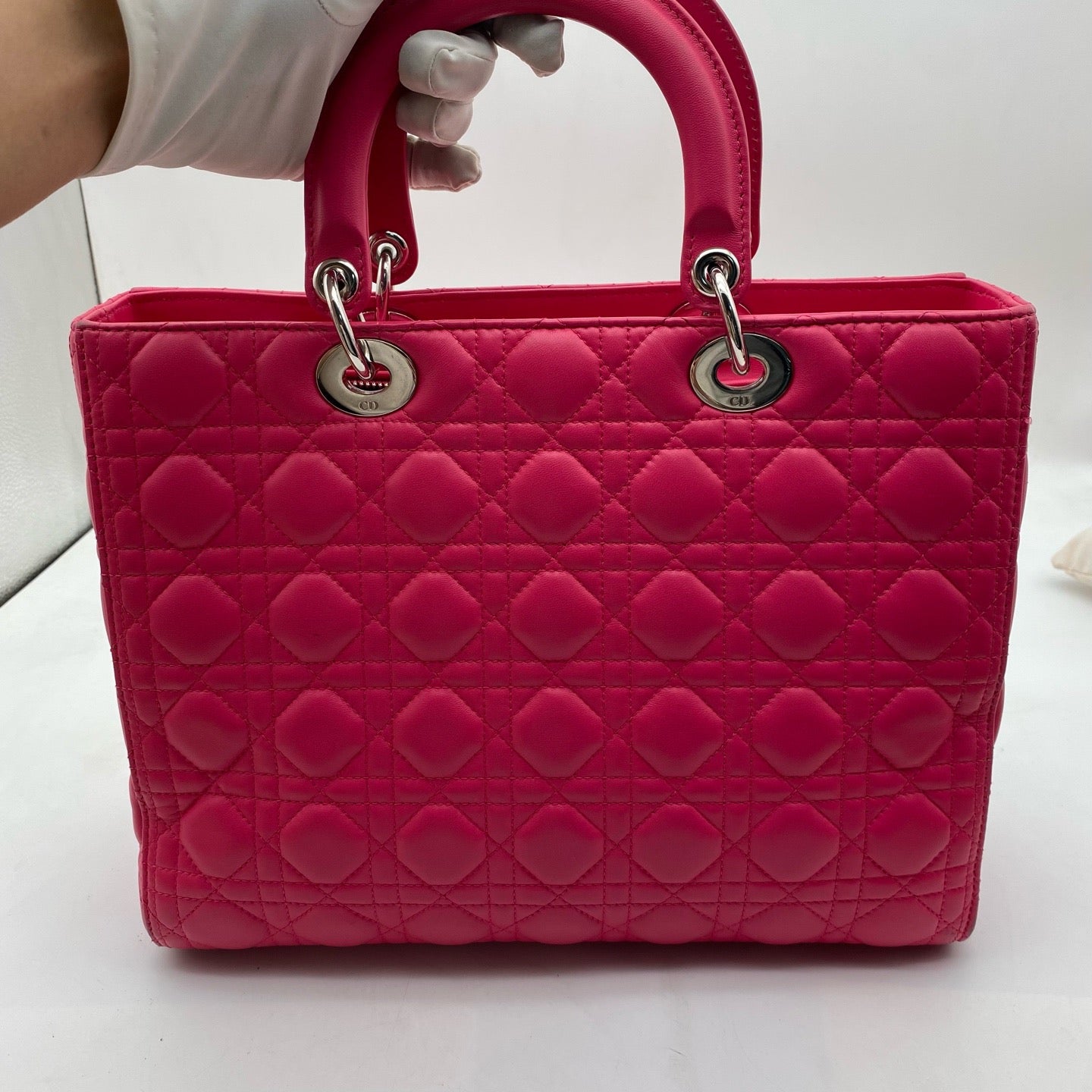 Dior Lady Dior Large Hot Pink