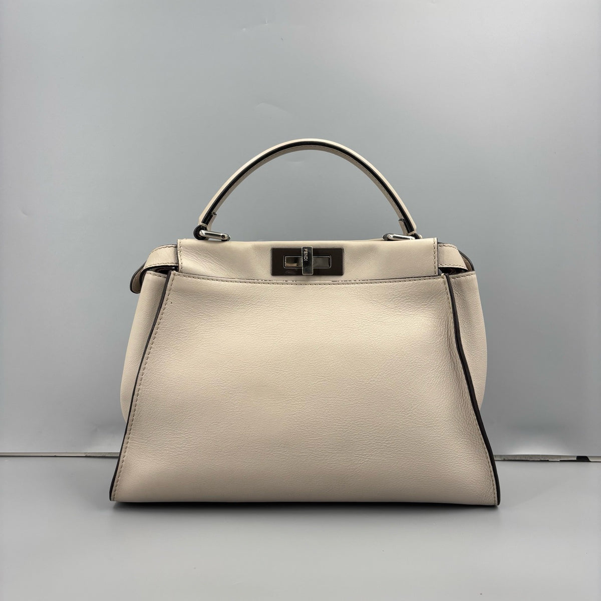 Fendi Peekaboo Medium Cream Leather