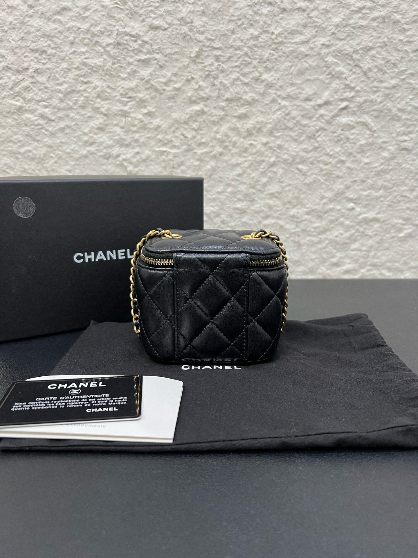 Chanel Mini Vanity With Adjustable Gold Ball