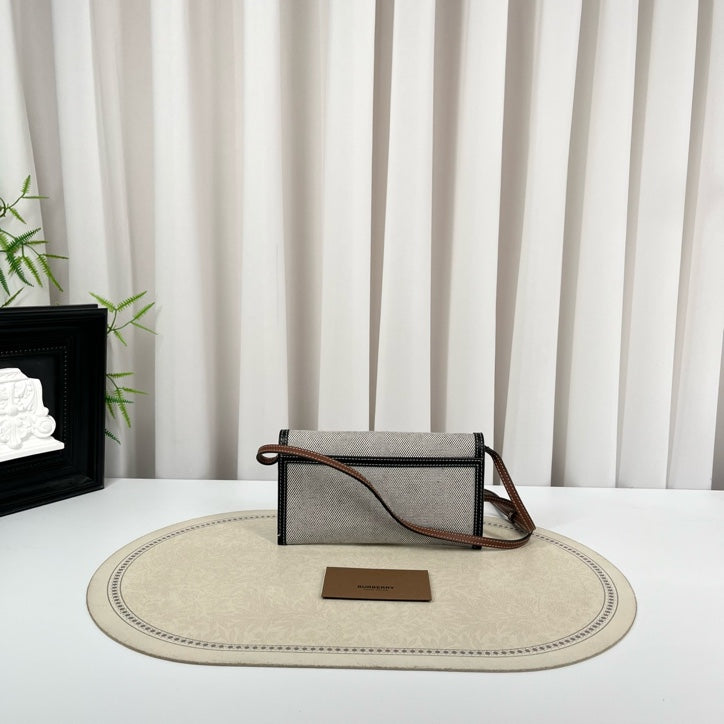 Burberry Horseferry Canvas Crossbody Bag