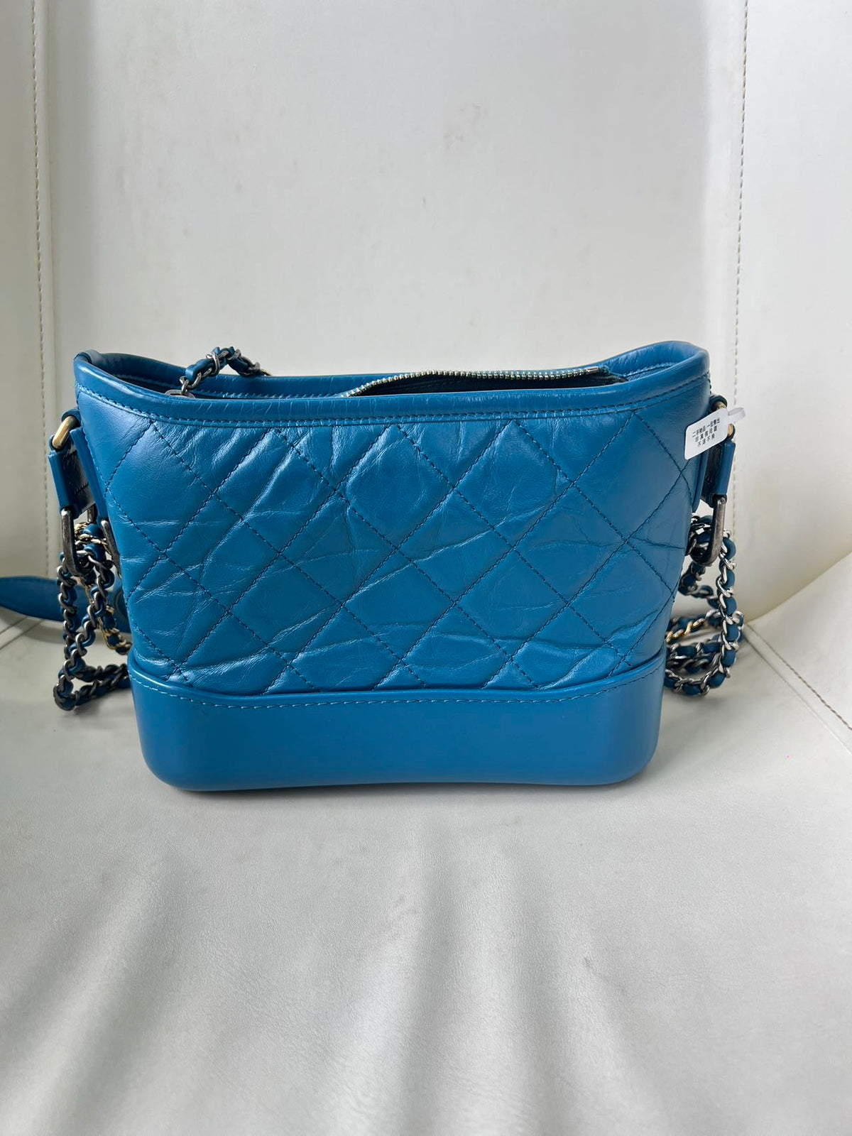Chanel Gabrielle Small, Turkish Blue Aged Calfskin