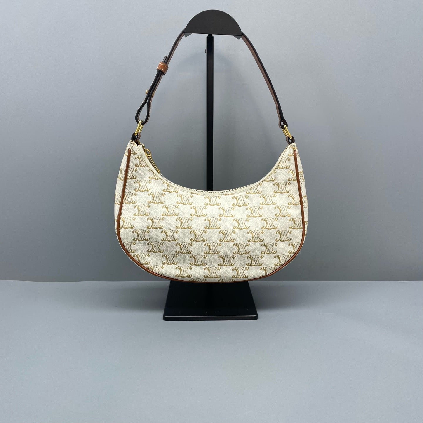 Celine White Triomphe Canvas