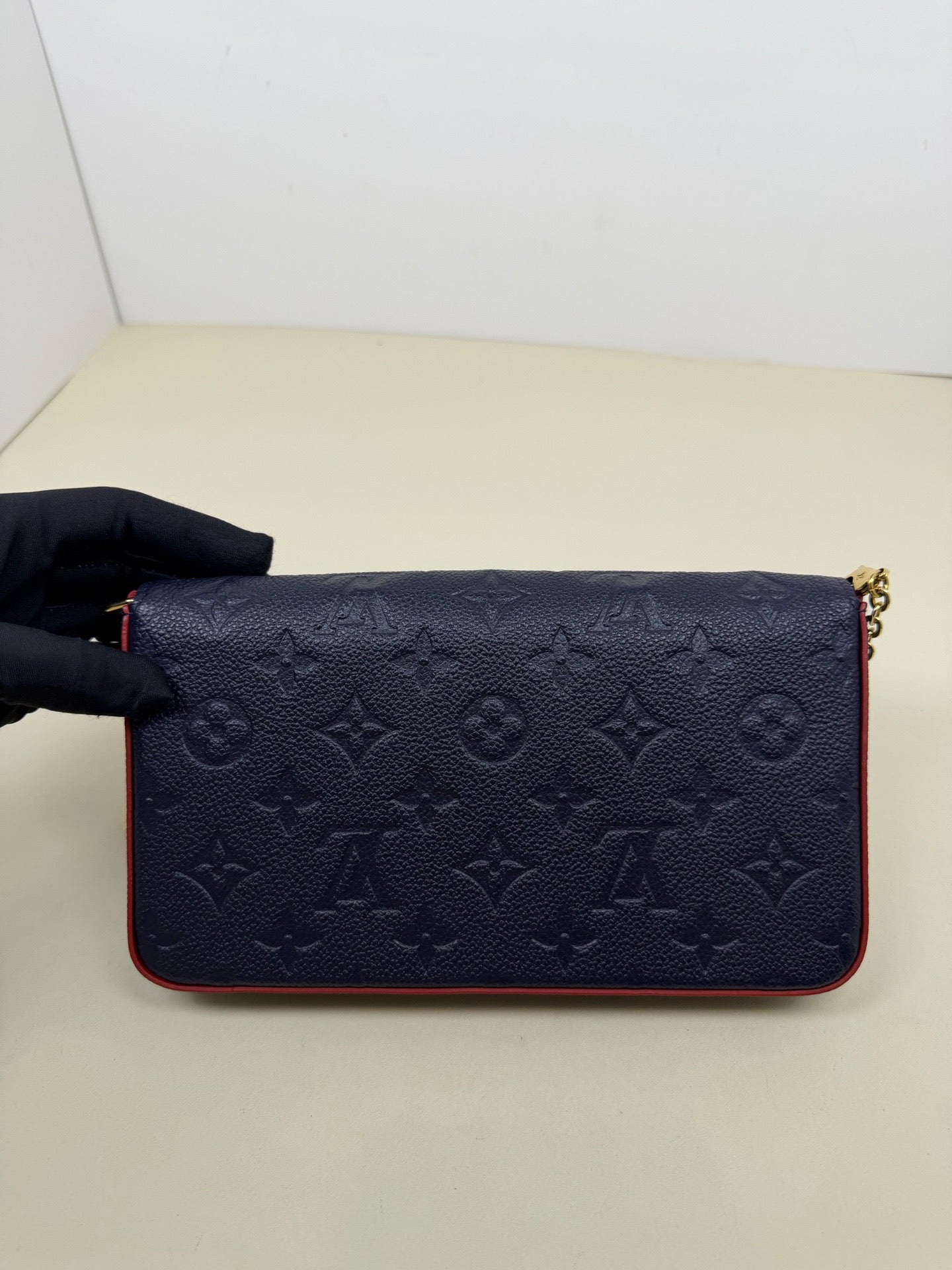 Louis Vuitton Felicie Pochette Blue Empreinte