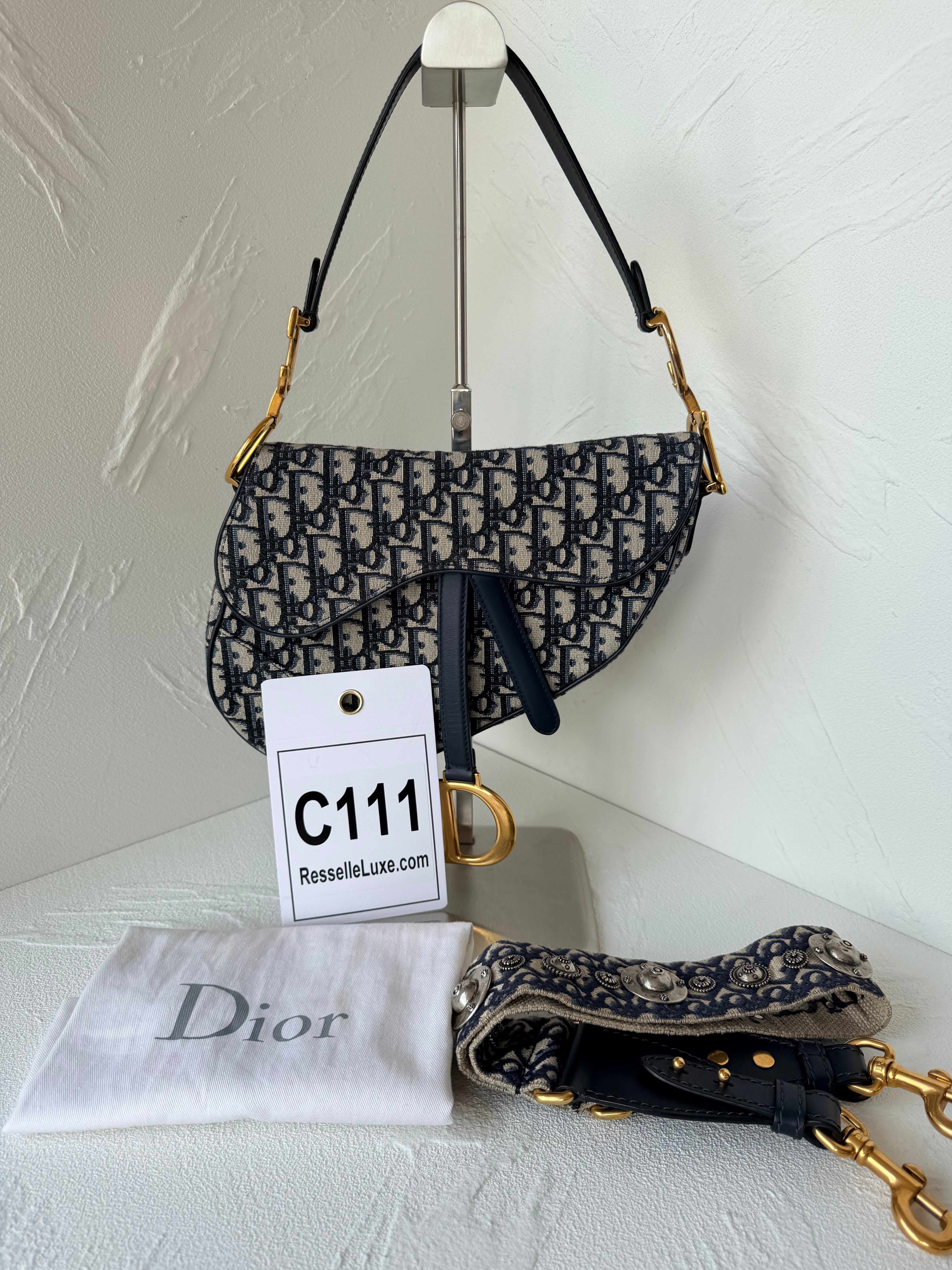 Dior Medium Saddle Bag with strap
