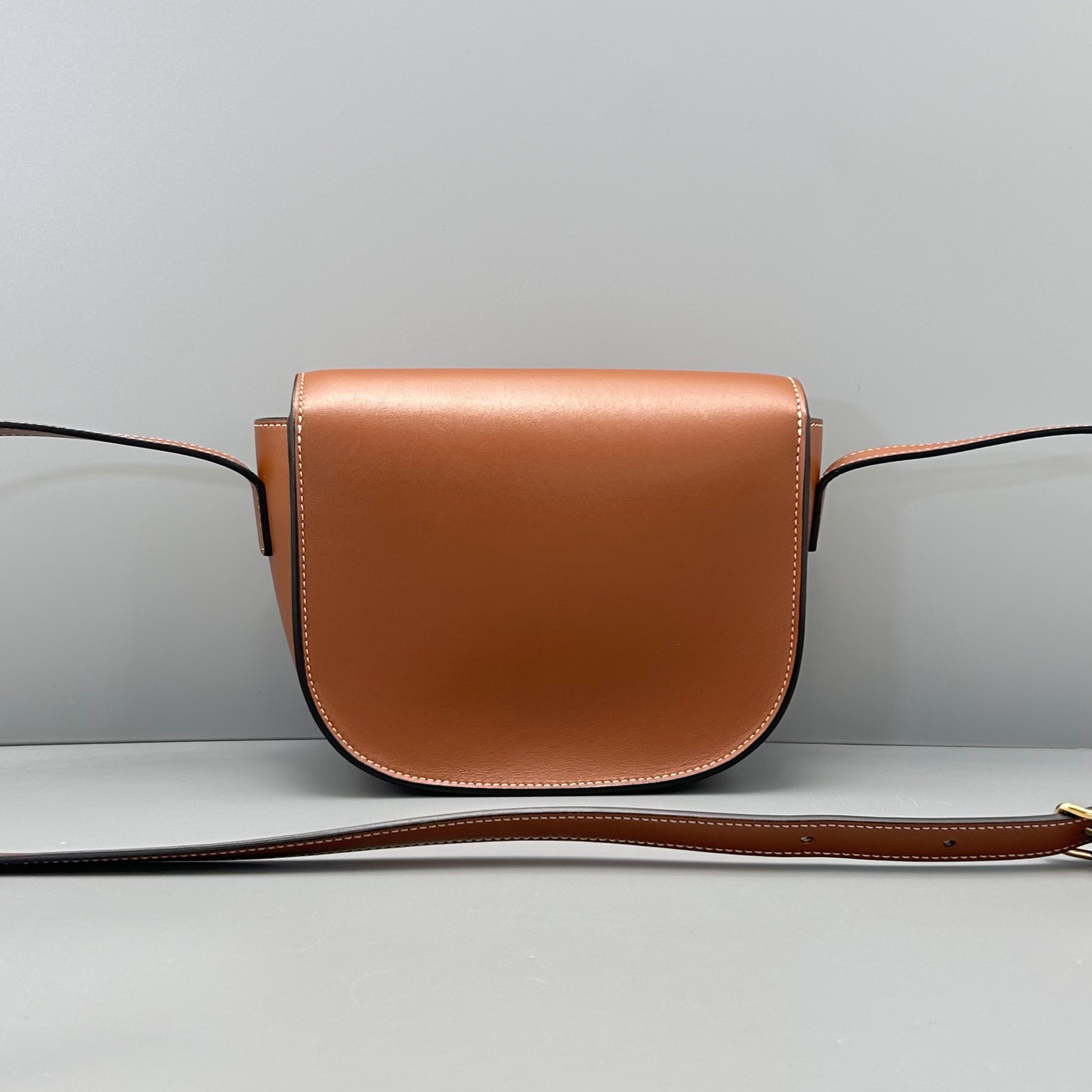 Celine Triomphe Brown Embossed