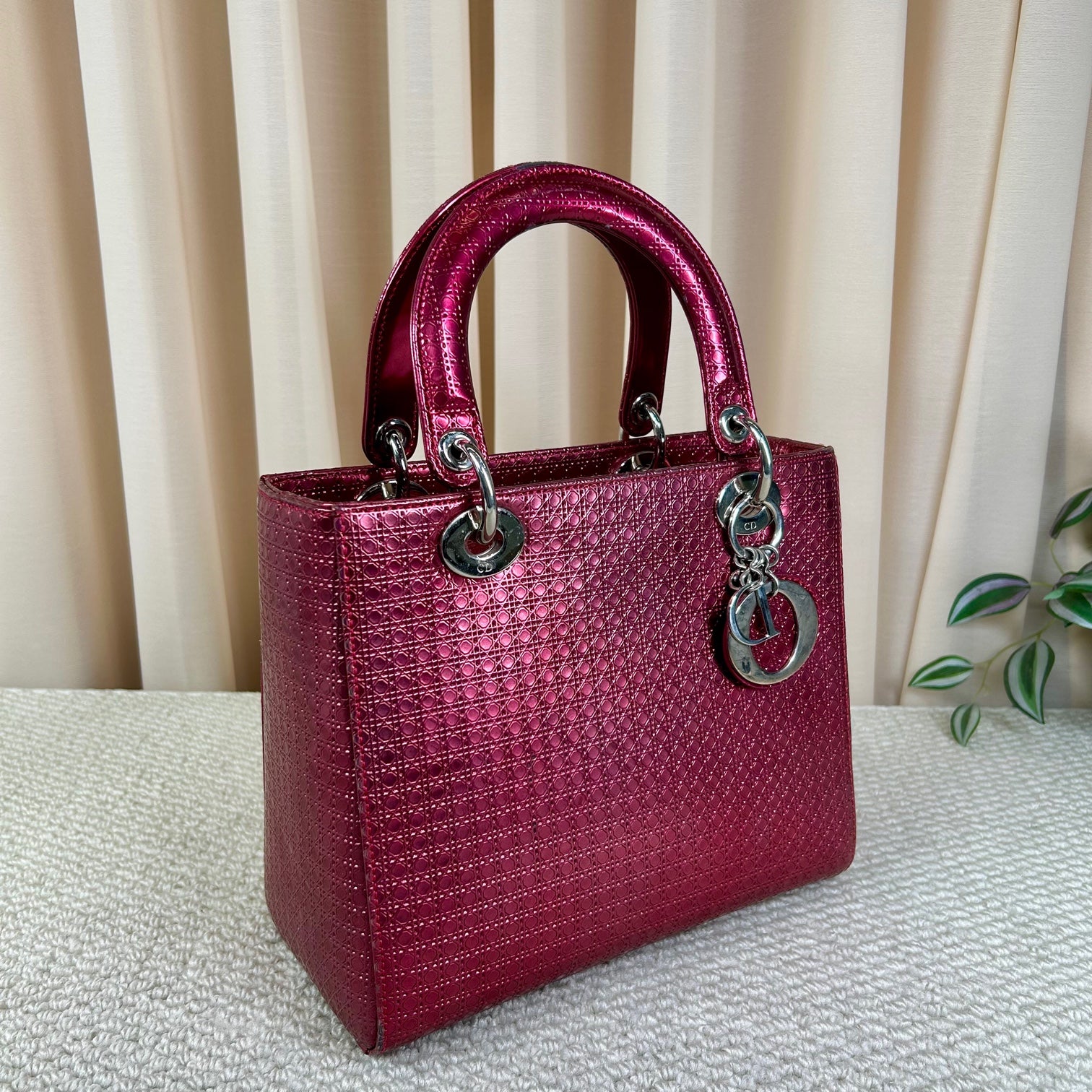 Authentic Pre-owned Dior Handbag-Burgundy