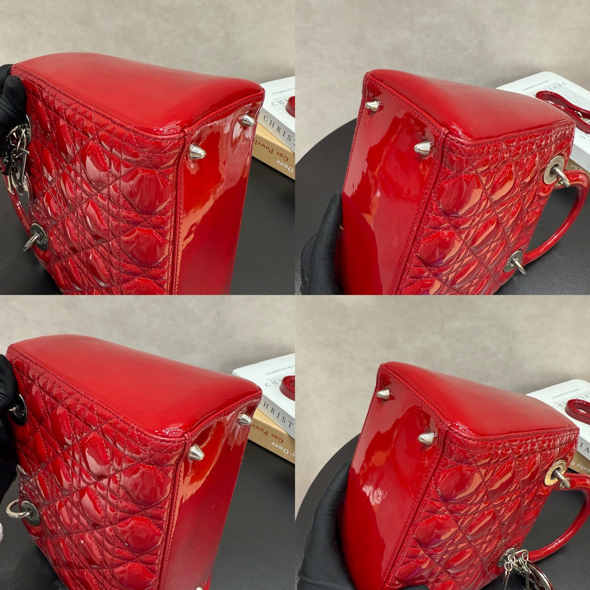 Dior Lady Dior 5‑Grid, Red