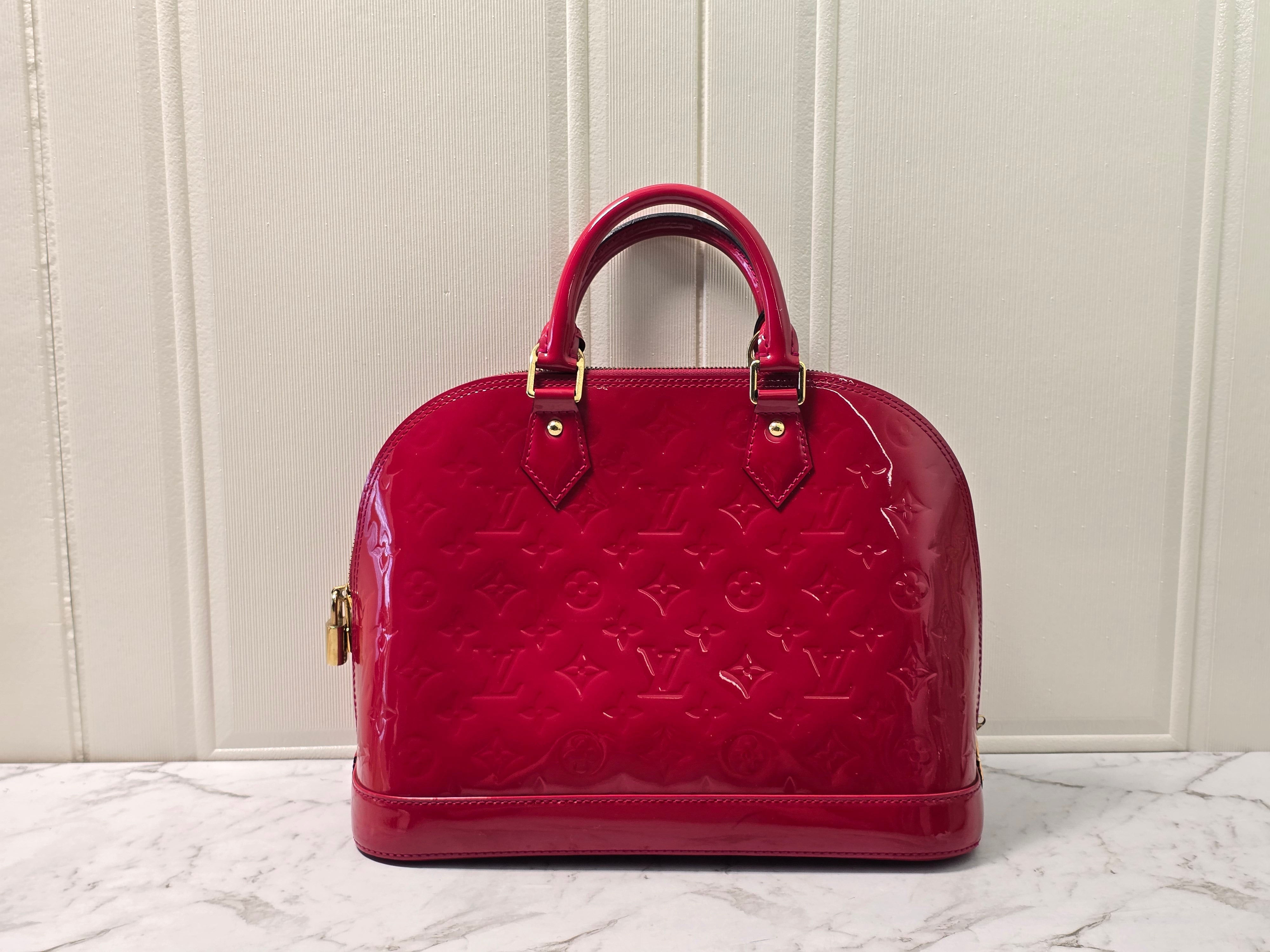 Louis Vuitton Alma PM Patent Leather Red