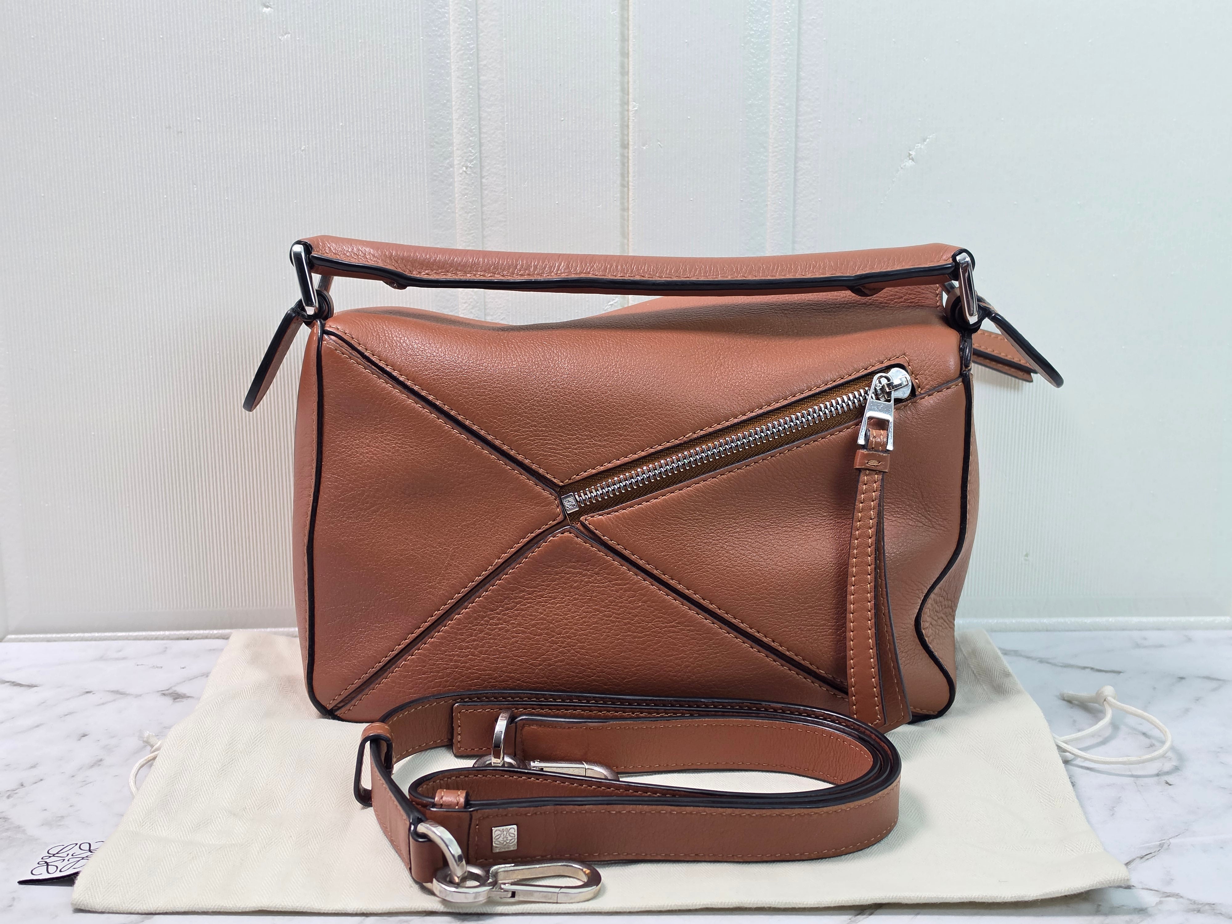 Loewe Puzzle Small Tan Leather