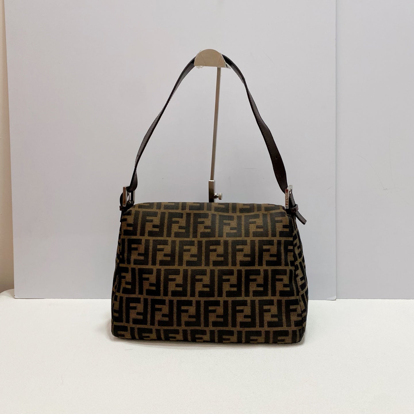 Fendi Zucca FF Logo Vintage Large Flap mama baguette