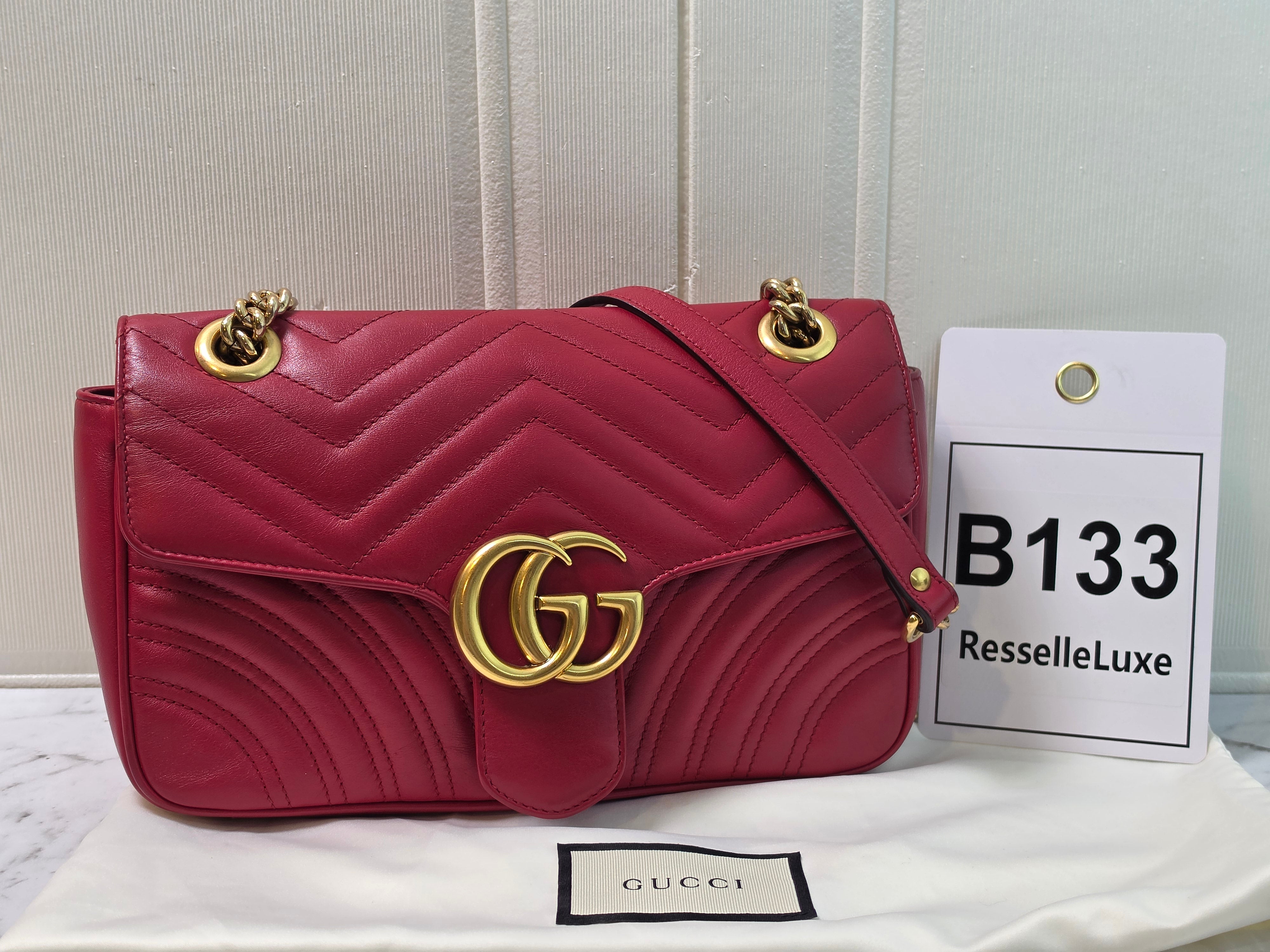 Gucci GG Marmont Flap Medium Red
