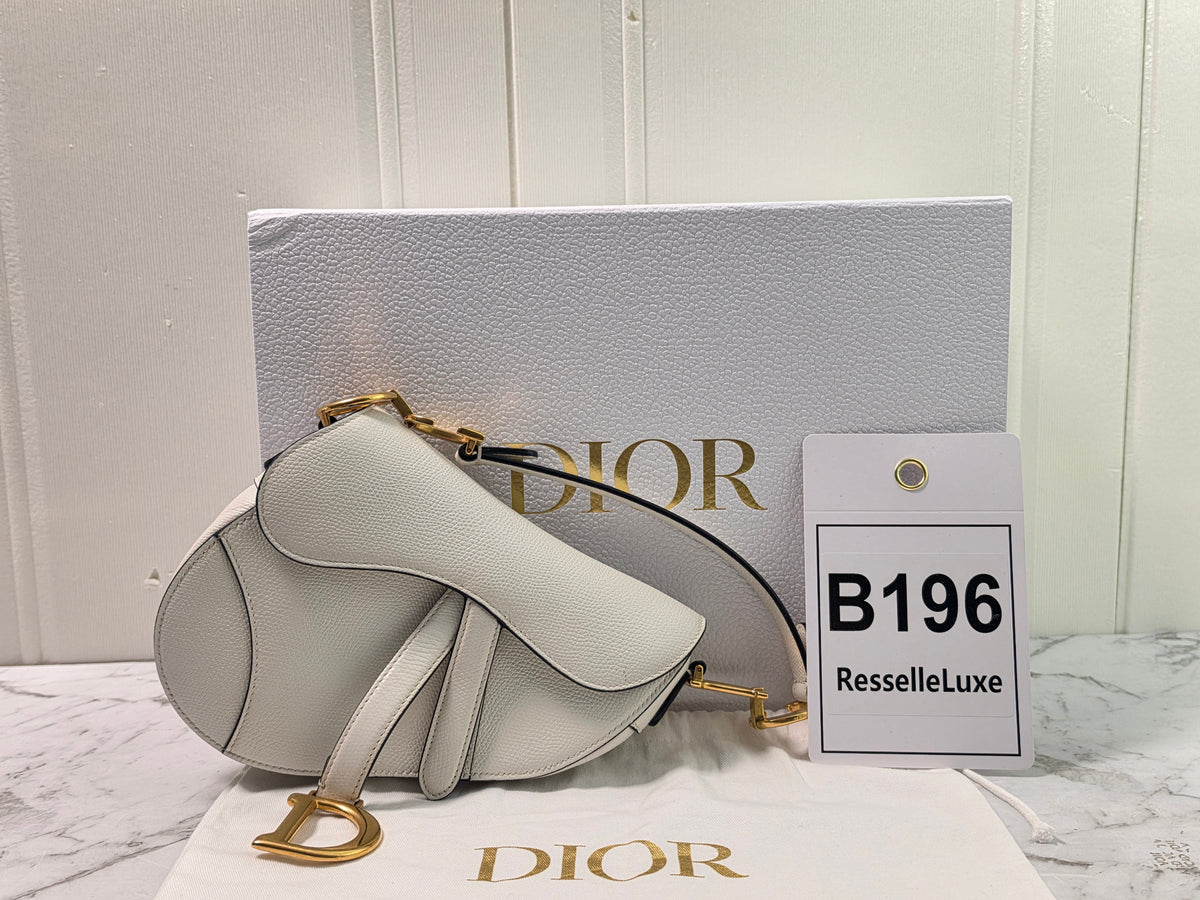Dior Saddle Small White Shoulder Bag