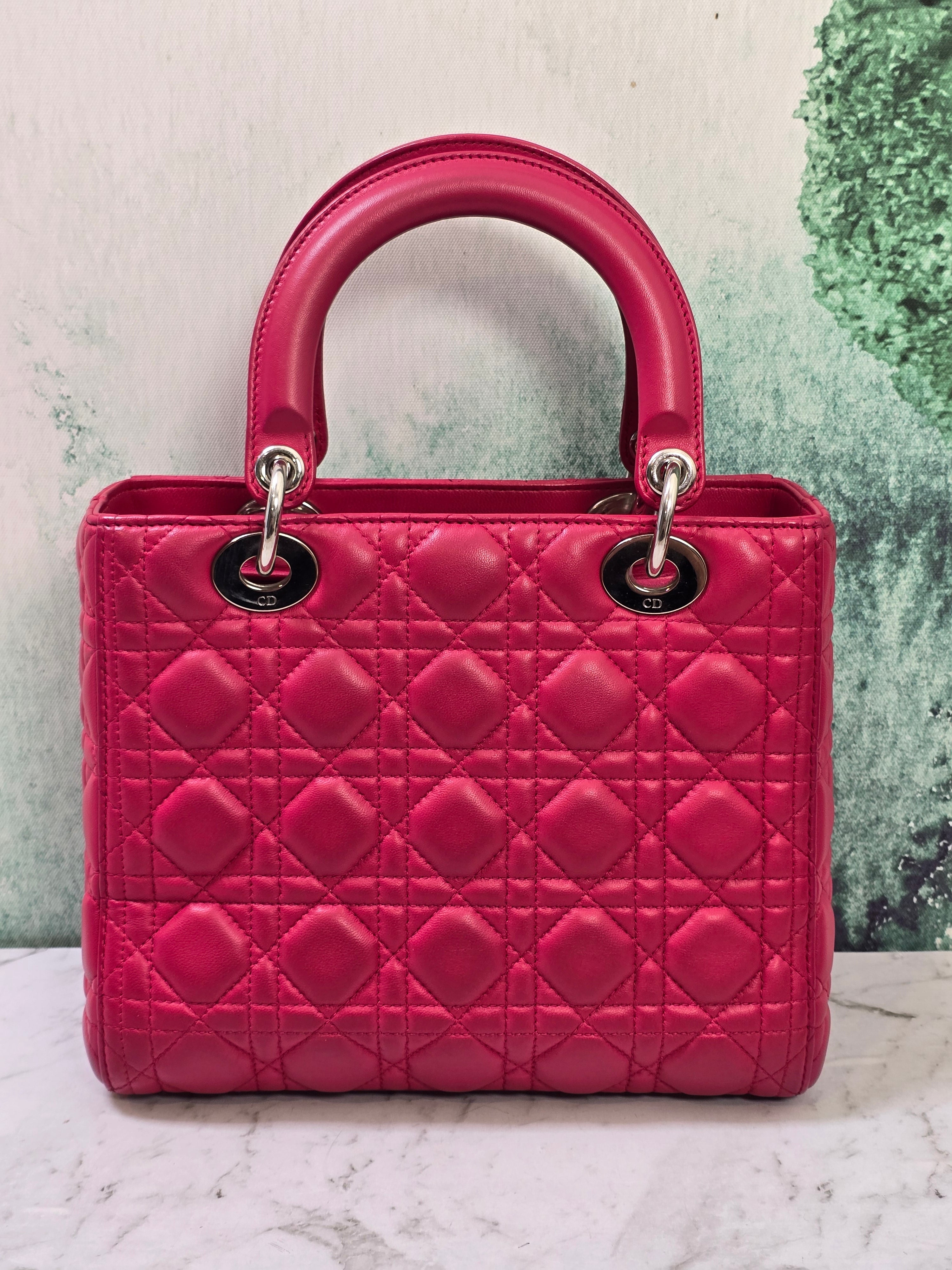 Dior Lady Dior Medium Pink Top Handle