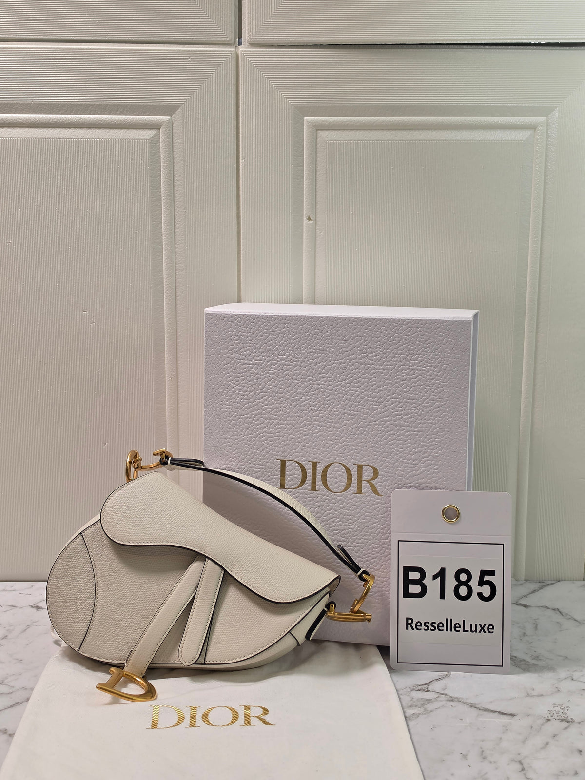 Dior Saddle Small White