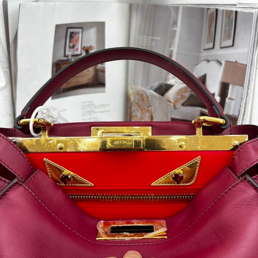 Fendi Peekaboo Medium Monster Eyes Red