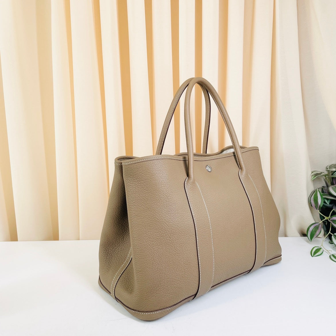 Hermès Garden Party 36 Etoupe Togo Leather Tote