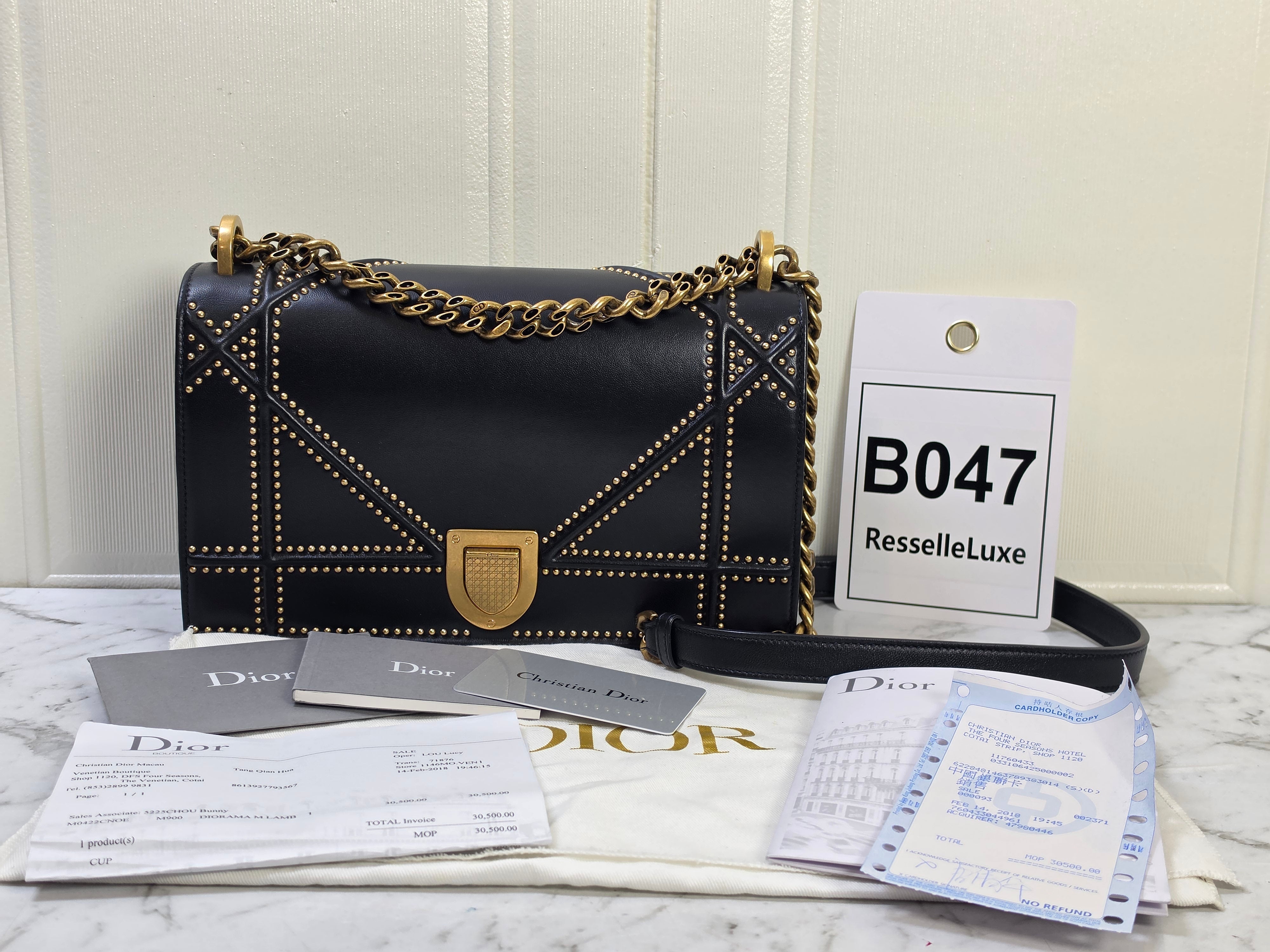 Dior Diorama Medium Studded