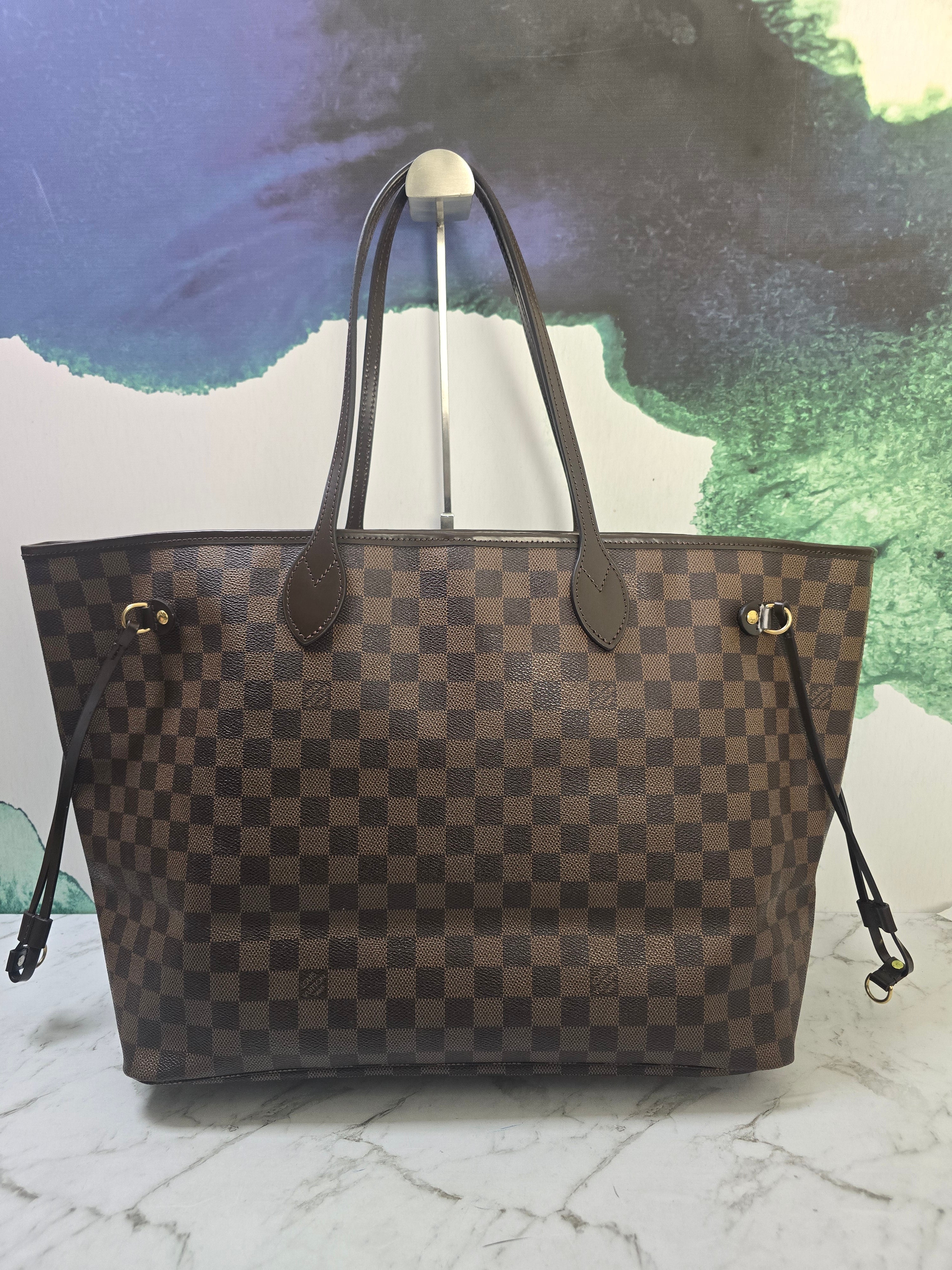 Louis Vuitton Neverfull GM Damier Ebene Tote w/ Pouch and Receipt