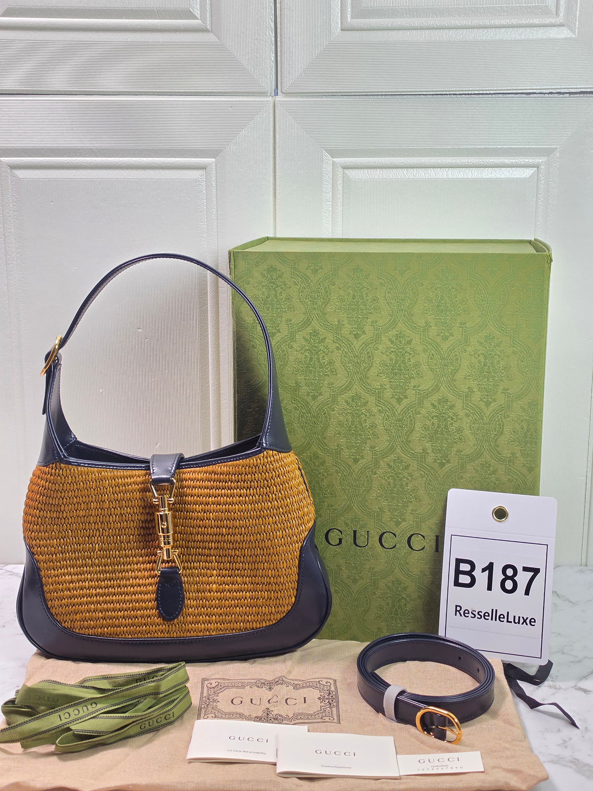 Gucci Jackie 1961 Small Raffia weave