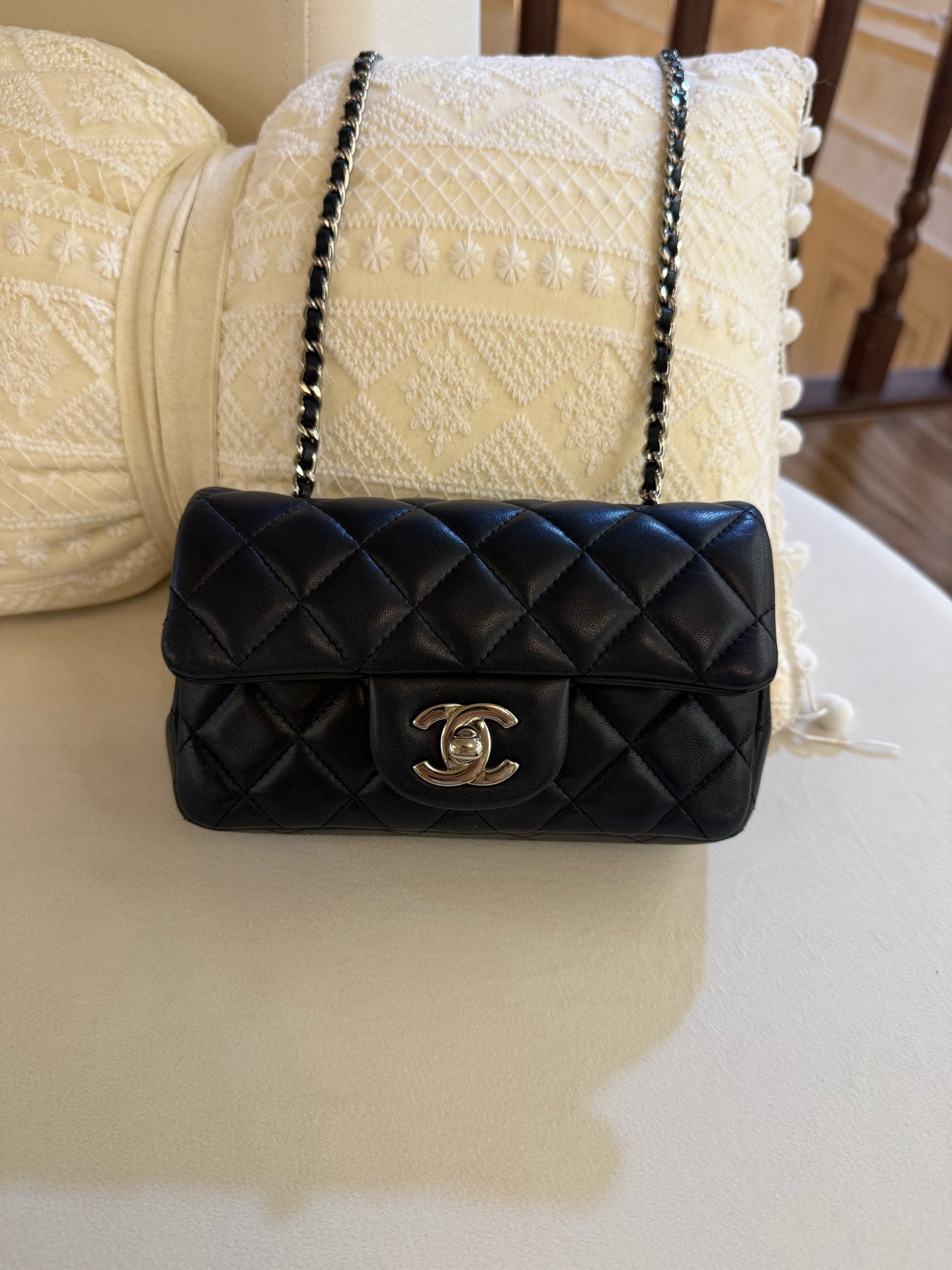 Chanel Classic Flap Extra Mini Black 19 Stamp