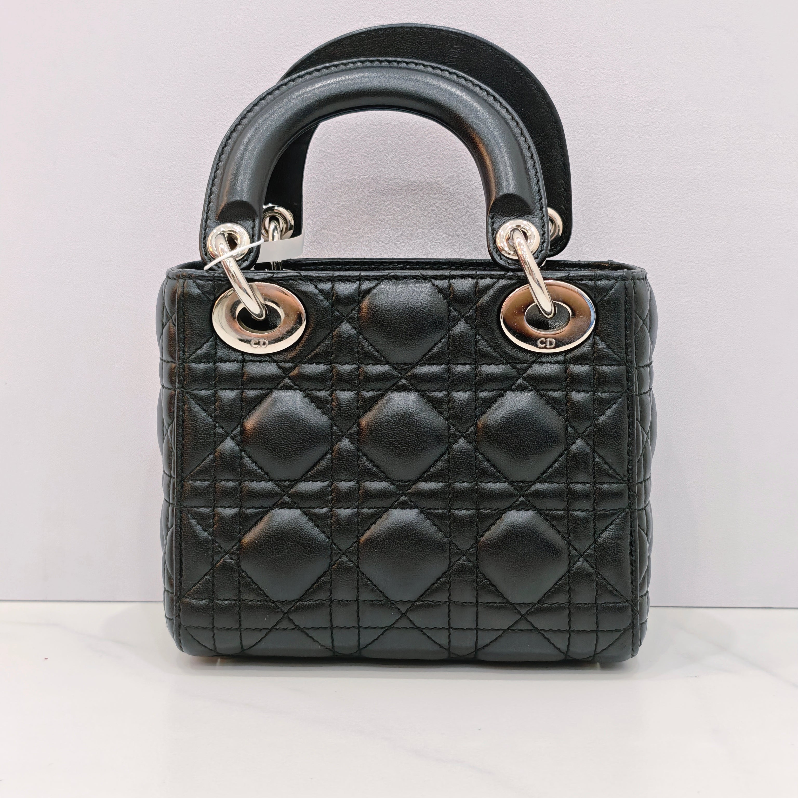 Lady Dior Mini Black Leather