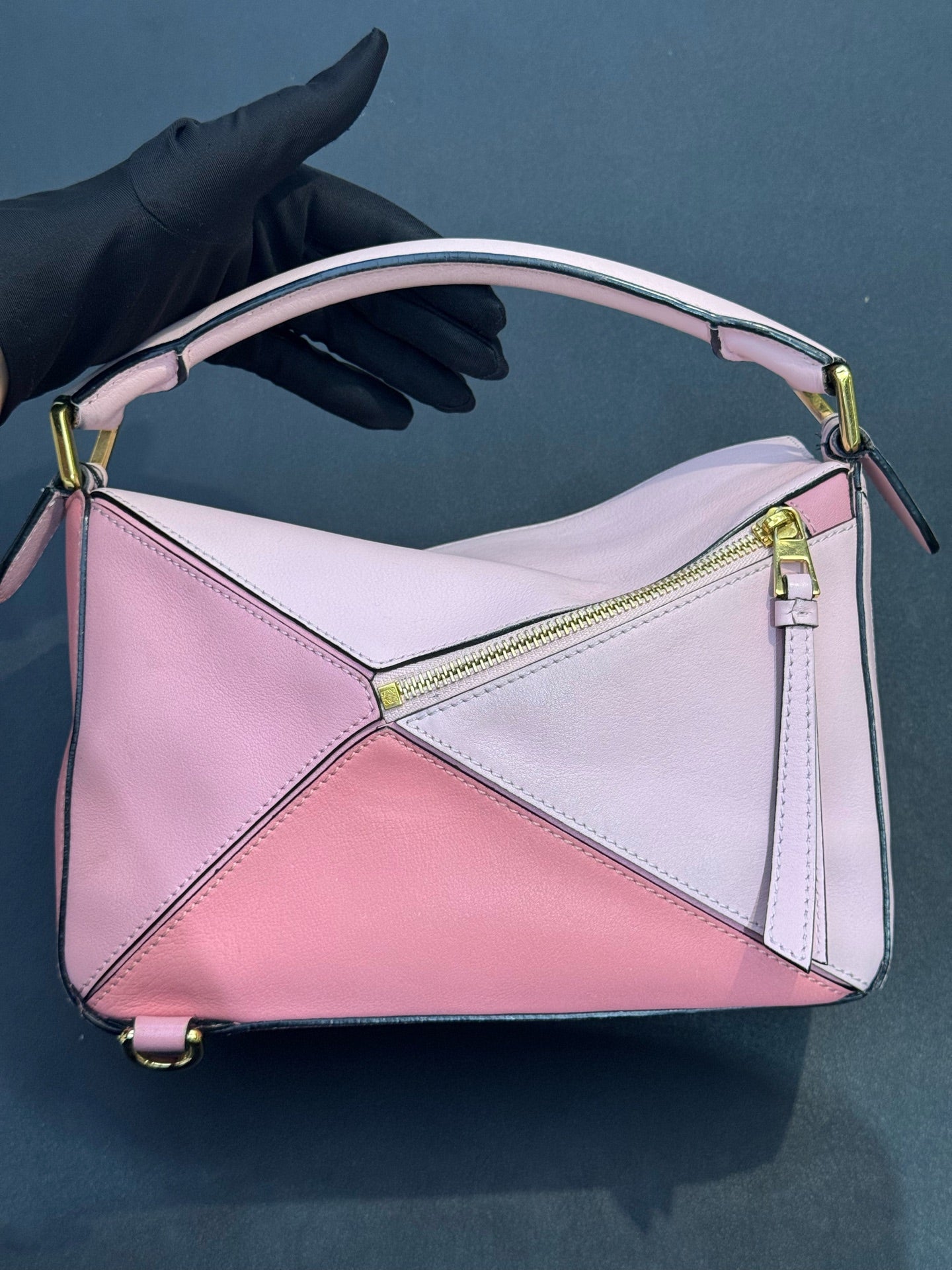 Loewe Small Puzzle Bag Pink Tricolor