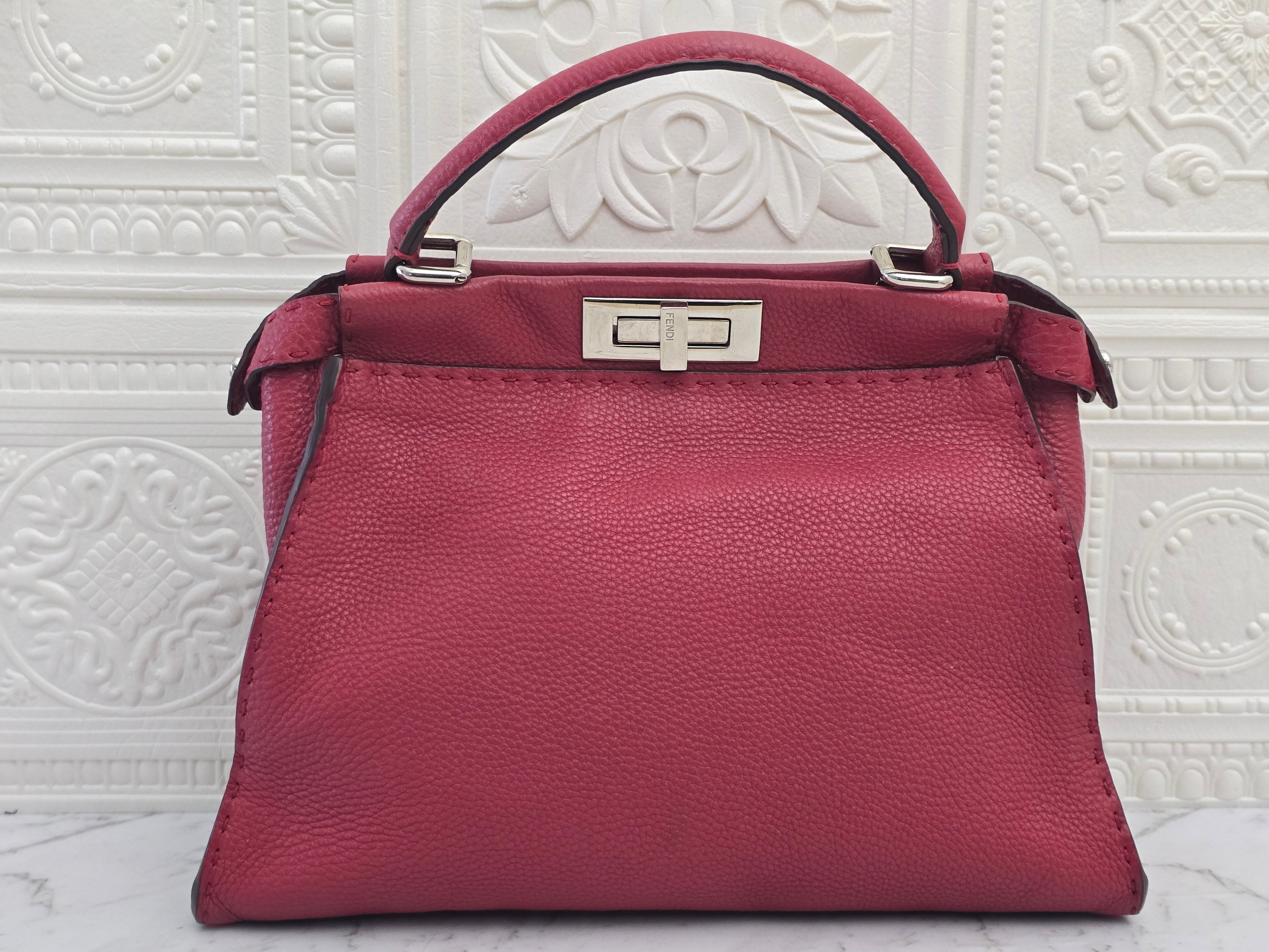 Fendi Selleria Peekaboo Red Medium