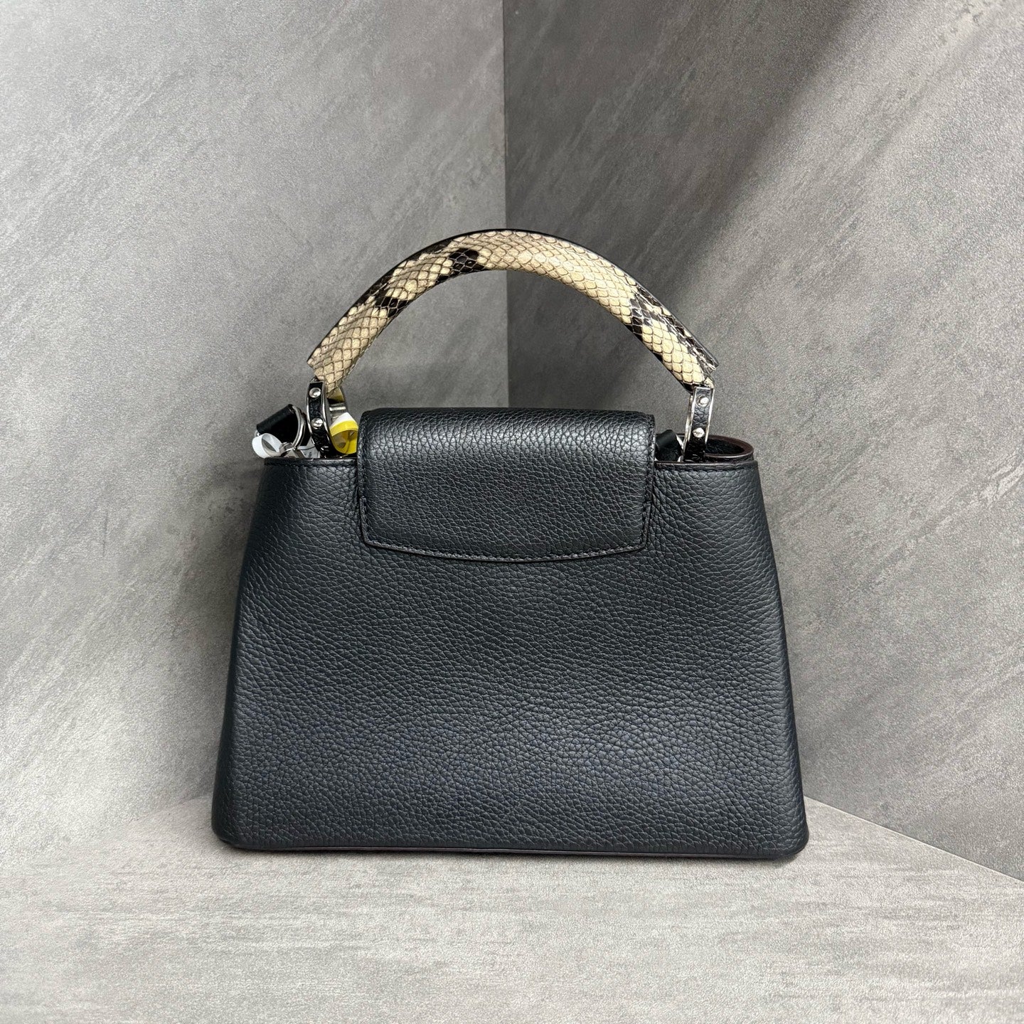 Louis Vuitton Capucines BB Black Taurillon Python Handle Bag