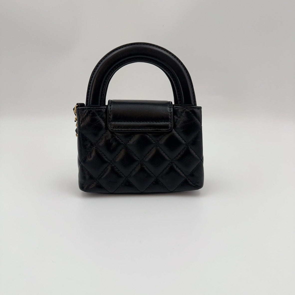 Authentic Chanel 23K Kelly Nano Black