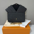 Louis Vuitton Felicie Pochette Black Empreinte Leather