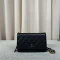 Chanel Black Caviar WOC Chain Bag Classic Quilted 19cm