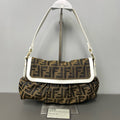 Fendi Zucca FF Jacquard Ruched Shoulder Bag