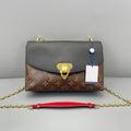 Louis Vuitton Monogram Black Leather Victoire Chain