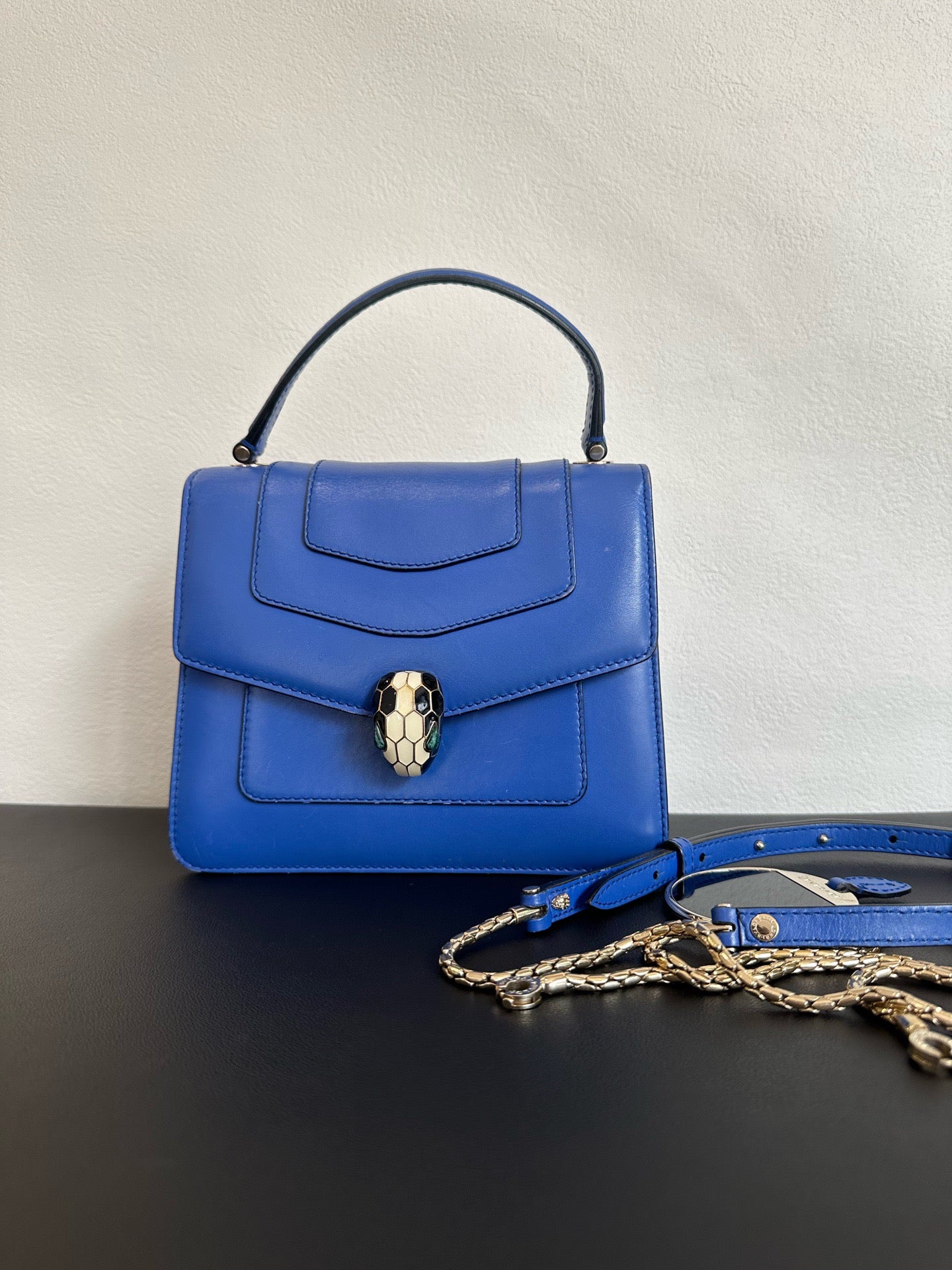 Bvlgari Blue Serpenti Forever Top Handle