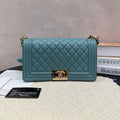 Chanel Le Boy Medium Bag, Greyish Green