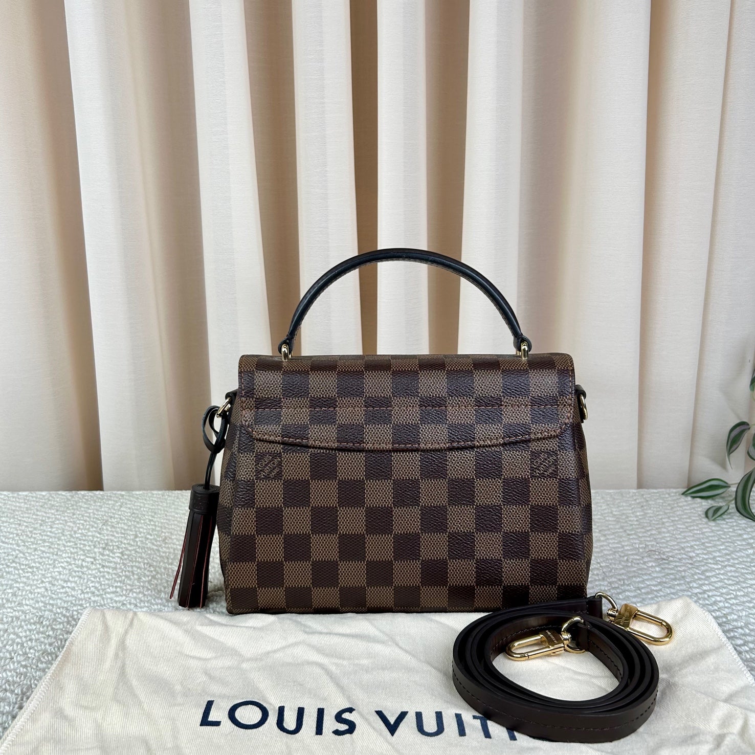 Louis Vuitton Damier Ebene Croisette Handbag