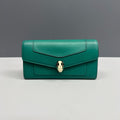 Bvlgari Serpenti Forever Emerald Green Leather Long Wallet