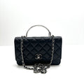 Chanel Black WOC with Handle Silver Hardware