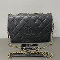 Chanel Large Embossed Double CC Black