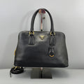Prada Black Saffiano Leather Dome Shell