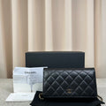 Chanel Black Caviar WOC Chain Bag Black 19cm