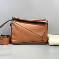 Loewe Tan Smooth Leather Puzzle Small
