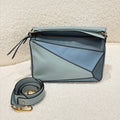 LOEWE Puzzle Medium Color Block Blue