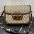 Gucci 1955 Horsebit GG Supreme Canvas Shoulder Bag
