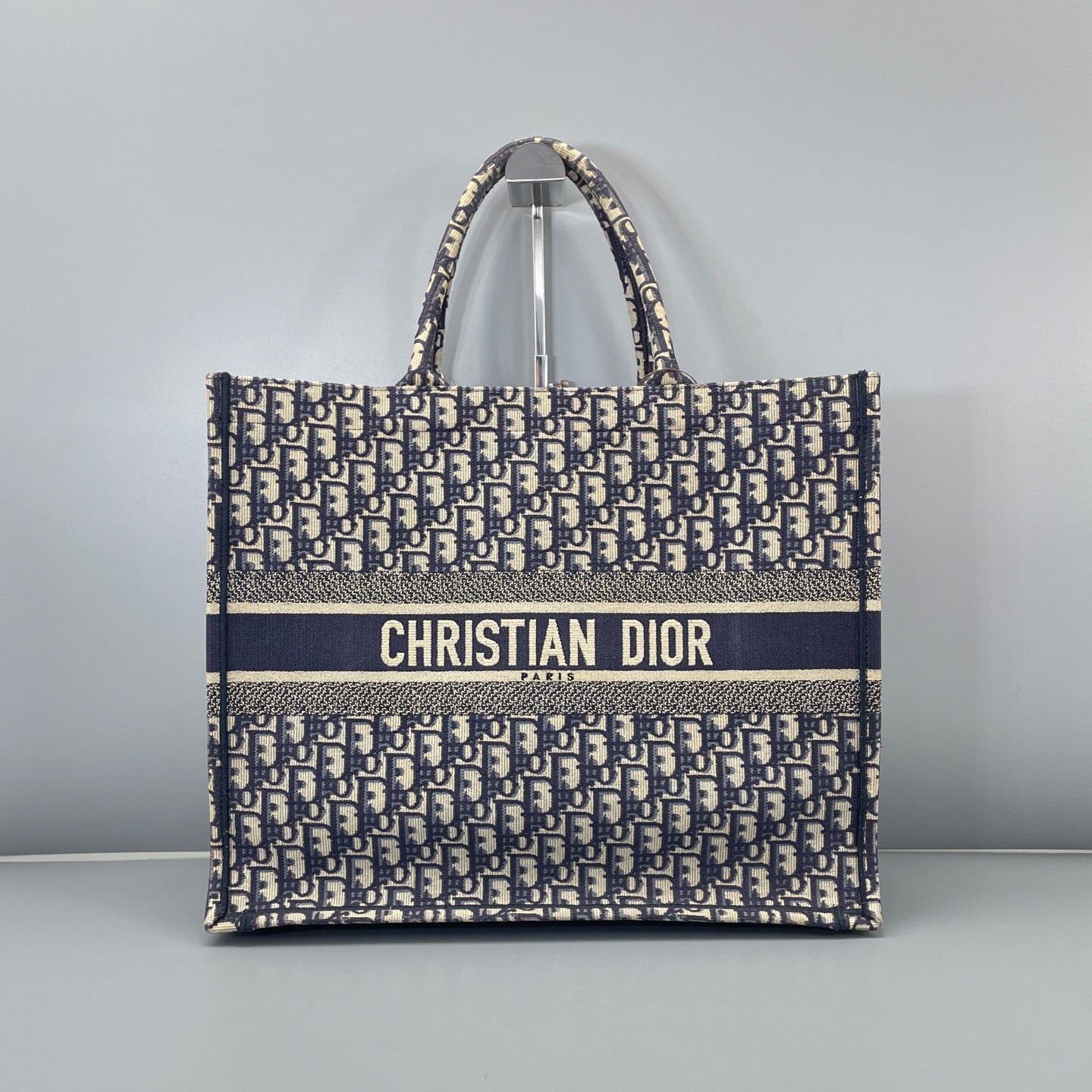 Christian Dior Book Tote Large Blue