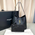 Saint Laurent Le 5 A 7 Hobo Bag Black 22cm