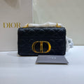 Dior Caro Small Black Calfskin Cannage Leather Crossbody Bag