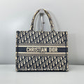 Christian Dior Book Tote Medium Blue