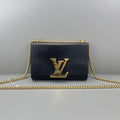 Louis Vuitton Chain Louise GM Black Calfskin
