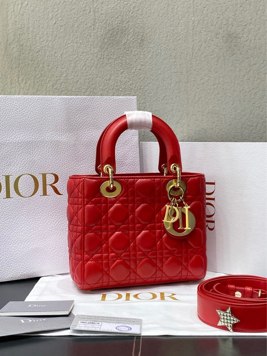 Lady Dior small red